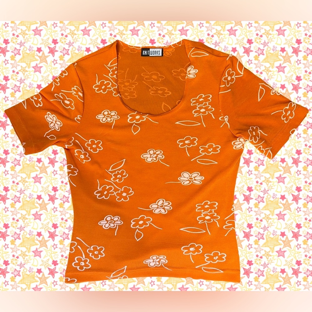 Medium orange y2k shirt
